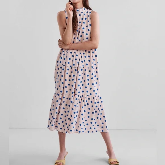 knee length dresses for ladies Y.A.S Dahlia Ruffle Midi Dress, Purple main image 0